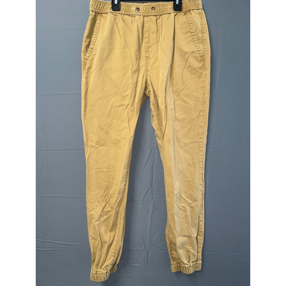 Aeropostale Jogger Pants Mens Small Khaki Cotton‎ Tapered Leg Streetwear Casual